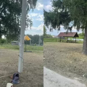 Покосили территорию на детской площадке