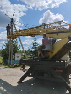 Замена кабеля, установка 2х видеокамер.