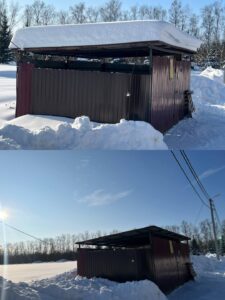 Очистка от снега и наледи на площадке ТКО